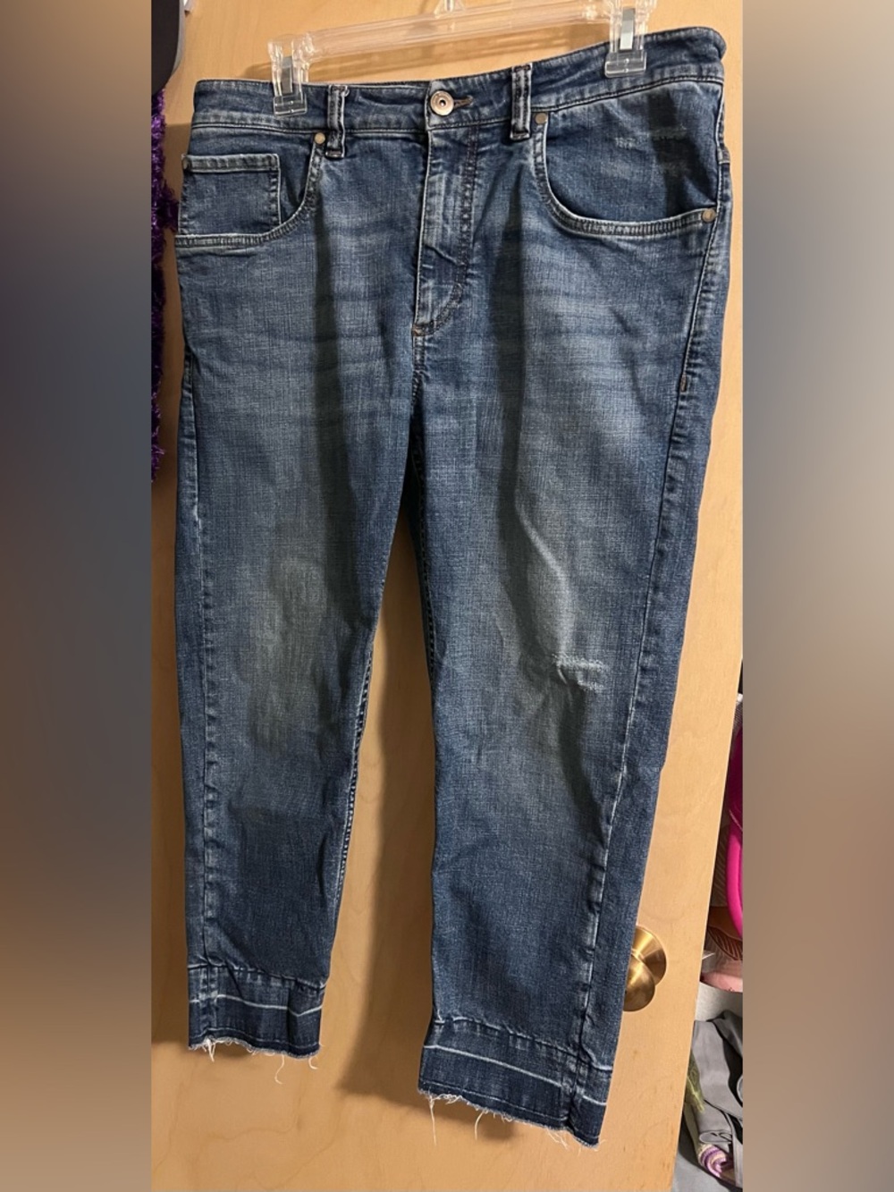 Brunello Cucinelli Distressed Straight Cropped Jeans
